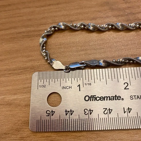 Beautiful Sarah Coventry 925 silver lapis lazuli pendant on an Italy twist chain - Picture 11 of 14